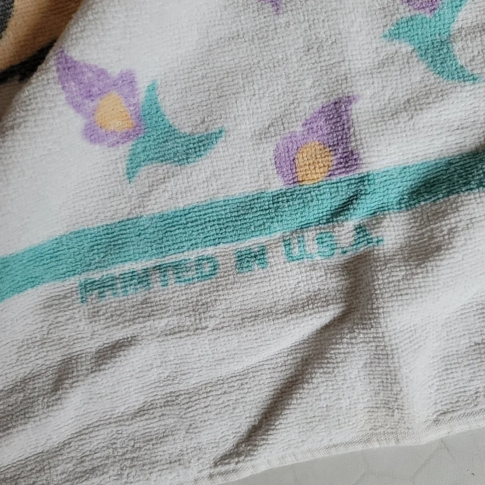 VTG‎ Jasmine Aladdin USA Made Terry Cloth Beach Towel Kids Girls Princess Disney